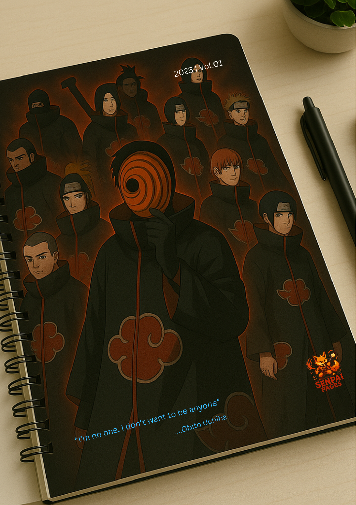 Naruto A4 Notebook | Akatsuki | Obito Uchiha | Limited Edition  | 160 Pages