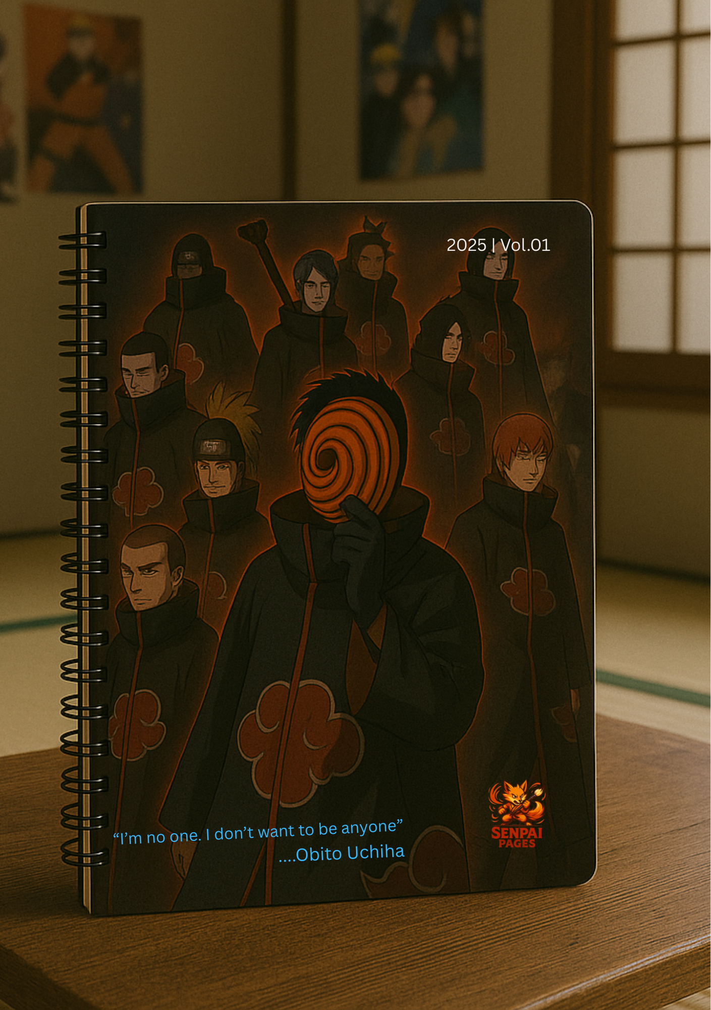Naruto A4 Notebook | Akatsuki | Obito Uchiha | Limited Edition  | 160 Pages