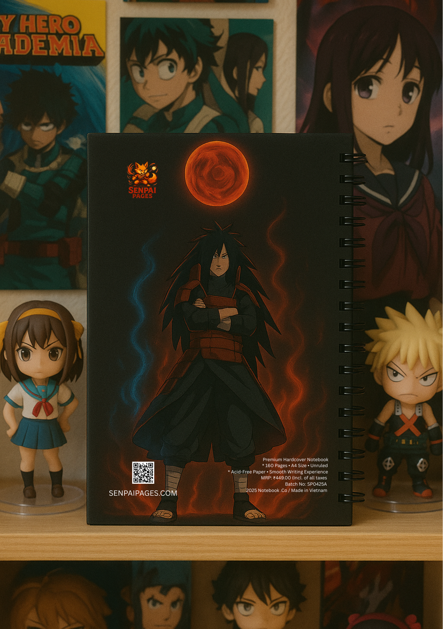 Naruto A4 Notebook | Akatsuki | Obito Uchiha | Limited Edition  | 160 Pages